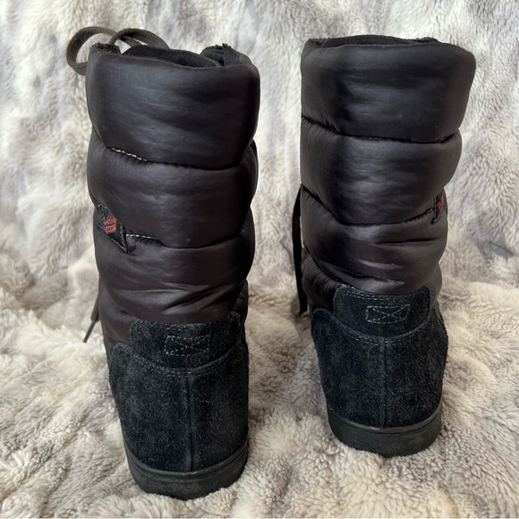 Timberland EUC Black Suede Deering Puffer Winter Boots Size 10 - Picture 4 of 10